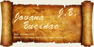 Jovana Bućinac vizit kartica